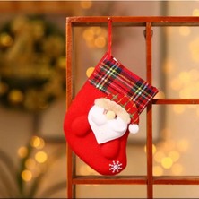 Kırmızı Noel Santa Küçük Kese Çorap Hediye Telefon Kılıfı Dekorasyon Süsü, Çok Renkli