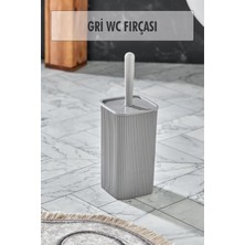 Gri 2'li Tuvalet ve Wc Fırçası Seti, Şık ve Kullanışlı Tasarım