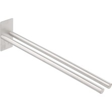Paslanmaz Havlu Askısı, 41.5X11.5 Cm, Gri, Kolay ve Şık Montajli