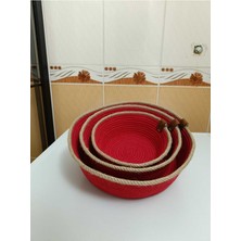 3'lü Çok Amaçlı Organizer, Kırmızı, Şık ve Kullanışlı Dolap Düzeni Aracı