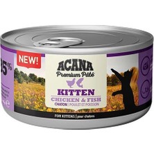 Acana Premium Pate Tavuklu ve Balıklı Yavru Konserve Kedi Maması 85 gr - Petshopundan