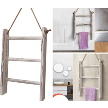 Ahşap Çok Amaçlı Duvar Askısı, 44X26CM, Beyaz, Dekoratif ve Işlevsel Tasarım