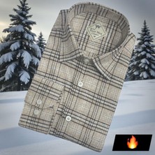 Eren Style Klasik %100 Cotton Uzun Kollu Terletmeyen Kışlık Flanel Gömlek (Regular Kalıp)