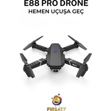 E88 Drone Katlanabilir 4K Hd Çift Kameralı Drone Wifili Quatcopter X3 Batarya App Kontrol Drone