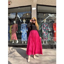 Etiler Collection Kraş Etek Fuşya