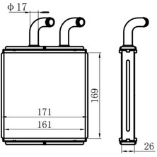 Universal Kalorifer Radyatör Kıa Bongo K2500 (170X165X26) A/m (Brazıng) Aluminyum