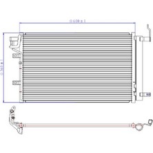 Universal Klima Radyatörü Kıa Cerato 1.5 Crdı 04- (A/M)(565X360X16) Aluminyum