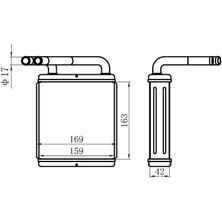Universal Kalorifer Radyatör Hyundaı H100 Min 2.4/2.5d/2.5td/2.6td 1993-04(163X165X42) A/m Brazıng Aluminyum