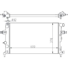 Universal Mekanık Su Radyatörü Opel Astra G Kalın Tip (Manuel ŞANZ.)(600X377X34) Aluminyum