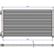 Universal Klima Radyatörü Fıat Doblo 1.3mjtd/1.9jtd 03-10 (A/M)(605X305X16) Aluminyum