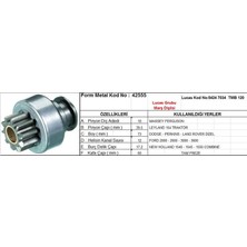 Universal Marş Dişlisi 10 Diş 12 Kanal Lucas Tipi Massey Ferguson Perkıns Land Rover Ford Dodge/jcb/land Rover Lucas Typ Ds=10 Dkç=40 Boy=73 Ks=12 Bdç=17 Gç=60