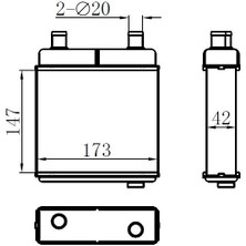 Universal Brazıng Kalorifer Radyatörü Otokar KOT049-OTOKAR Sultan Arka Kalorifer  A/m 142×175X40