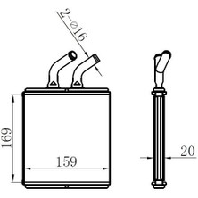 Universal Brazıng Kalorifer Radyatörü Kıa Rio (170X170X20) (A/m)