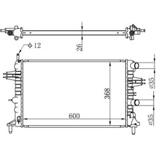 Universal Brazıng Su Radyatörü Opel Astra G Aynı Kazan (Manuel ŞANZ.)(600X368X26) Aluminyum