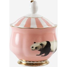 Yvonne Ellen Animals Pembe Porselen Şekerlik 8X11 cm