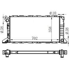 Universal Brazıng Su Radyatörü Ford Transıt 2.5d 94- (Manuel ŞANZ.)(702X358X26) Aluminyum