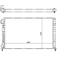 Universal Mekanık Su Radyatörü Fıat Doblo 01- 1 9d (Manuel ŞANZ.)(643X415X34) Klimasız Sadece Dizel