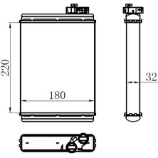 Universal Kalorifer Radyatör  Audi A4 07+/a5 08+/q5 08+ (A/M)(220X182X32)