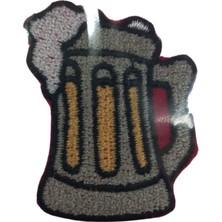 Marsilyan Aplike Ütü Ile Yapışan Bira Bardağı Arma 3x3 cm