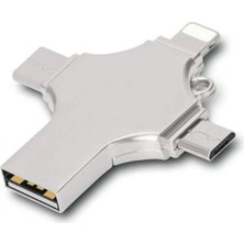 Otg 4in1 Cep Telefonu Çok Fonksiyonlu USB Flash Bellek 64 GB Type-C, Micro Sd ve Kart Okuyucu