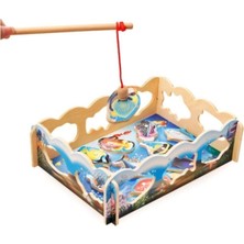 Ahşap Balık Tutma Oyunu Mıknatıslı Montessori, Eğlenceli ve Öğretici Çocuk Oyunu