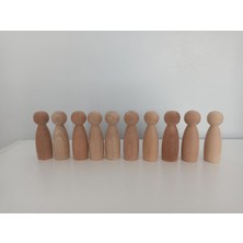 Kahverengi Kayın Ağacı Ahşap Bebek Figürü, Süs ve Dekorasyon Için Harika Seçenek