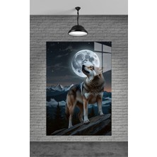 Marsilyan Kurt ve Dolunay Cam Tablo Ev Dekorasyon,balkon Dekorasyonu,dekoratif,duvar Tablo,mutfak Tablo