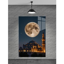 Marsilyan Camii ve Dolunay Cam Tablo Ev Dekorasyon,balkon Dekorasyonu,dekoratif,duvar Tablo,mutfak Tablo