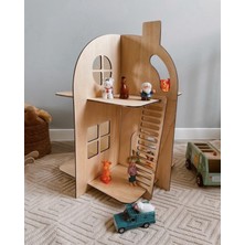 Kahverengi Ahşap Çocuk Oyun Evi, Eğlenceli ve Güvenli Oyun Alanı