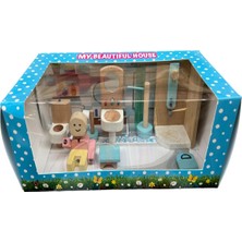 Renkli Ahşap Banyo Seti, Eğlenceli ve Güvenli Çocuk Oyuncağı