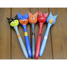 Renkli Ahşap 5’li Marakas Seti, 20 Cm, Çocuklar Için Müzik Aleti