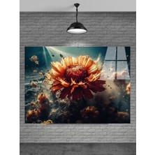 Marsilyan Sevilen Seri Çiçek Cam Tablo