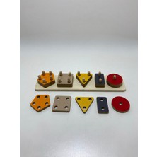 Ahşap Şekil Tablosu Çocuklar Için Eğitici Sayı ve Şekil Öğrenme Seti