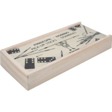 Bej Ahşap Domino ve Çubuk Oyunu, Eğlenceli ve Öğretici Aile Oyunu