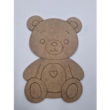 Sevimli Ayıcık Ahşap Boyama Seti, Okul ve Etkinlik Için, 15X10 Cm, 20 Adet