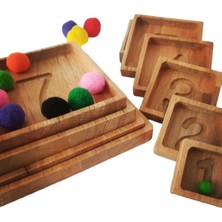 Kahverengi Ahşap Sayı Piramidi, Eğlenceli ve Şık Çocuk Odası Dekoru