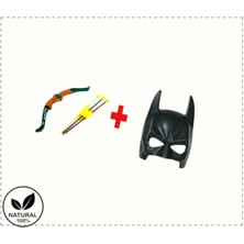 Renkli Ok Yay Vantuz Fırlatma Seti ve Batman Maske, Eğlenceli Çocuk Oyuncağı