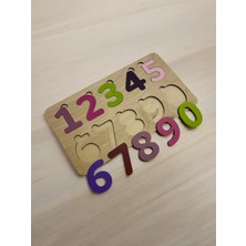 Renkli Ahşap Rakam Puzzle, Eğitici Bulmaca, Sayı Öğrenimi Için Çocuk Oyunu