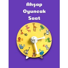 Renkli Ahşap Montessori Saat, Eğitici ve Şık Öğrenme Oyuncağı