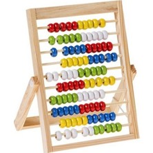Renkli Ahşap Ayaklı Abaküs, 20X16X1,5 Cm, Eğlenceli Öğrenme Oyunu