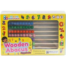 Çok Renkli Ahşap Abaküs, Eğlenceli ve Öğretici Oyun Seti