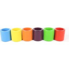 6'lı Gökkuşağı Kaseleri, Renkli ve Şık Set, Mutfağınıza Neşe Katacak