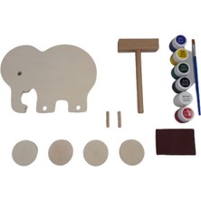 Küçük Usta Eğitim ve Etkinlik Seti Tekli Fil, Beyaz Renkli Eğlenceli ve Öğretici Oyun Seti
