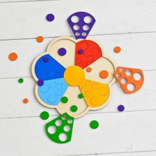 Renkli Ahşap Çiçek Modeli Zeka ve Yaratıcılık Geliştirici Oyun