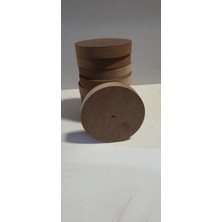 Kahverengi 14 cm Çapında 18 mm Mdf Disk, 5 Adet, Merkezi Işaretli, Şık ve Kullanışlı.