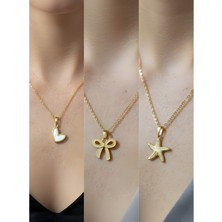 NKT Collection Üçlü Kombin Altın Kaplama Sembol Kolye Seti