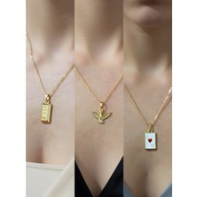 NKT Collection Üçlü Kombin Altın Kaplama Sembol Kolye Seti