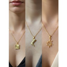 NKT Collection Üçlü Kombin Altın Kaplama Sembol Kolye Seti