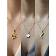 NKT Collection Üçlü Kombin Altın Kaplama Sembol Kolye Seti