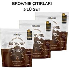 Naturiga 3'lü Brownie Kraker 40 gr Glutensiz Vegan Dostu Lezzetli Atıştırmalık